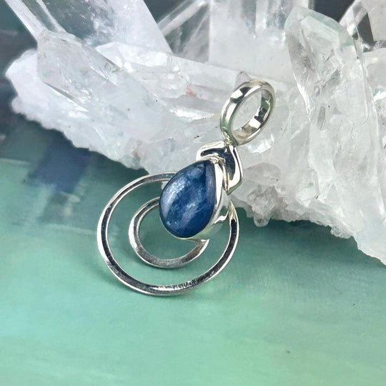 Kyanite Double Hoop Pendant