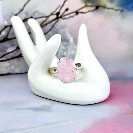 Morganite Oval Cut Ring