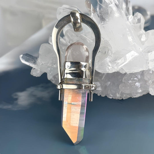 Angel Aura Point & Morganite Pendant