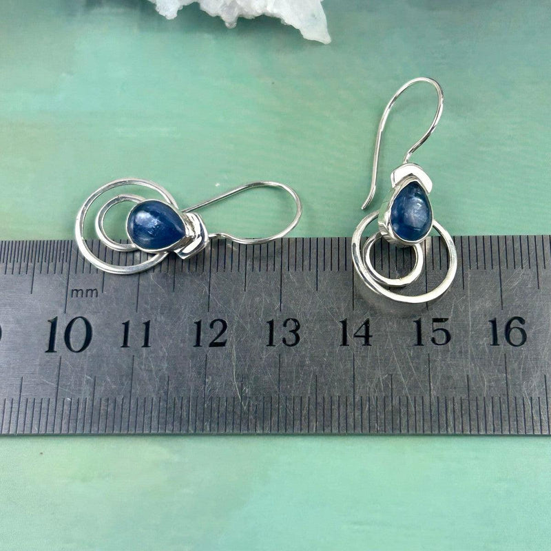 Kyanite Sterling Silver Unique Earrings
