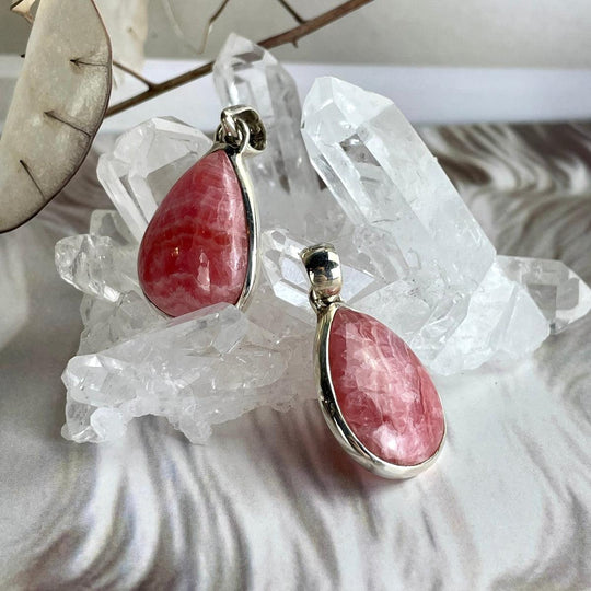 Rhodochrosite Teardrop Pendant