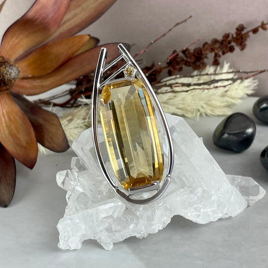 Citrine Contemporary Large Pendant by Janusz Szkutnik