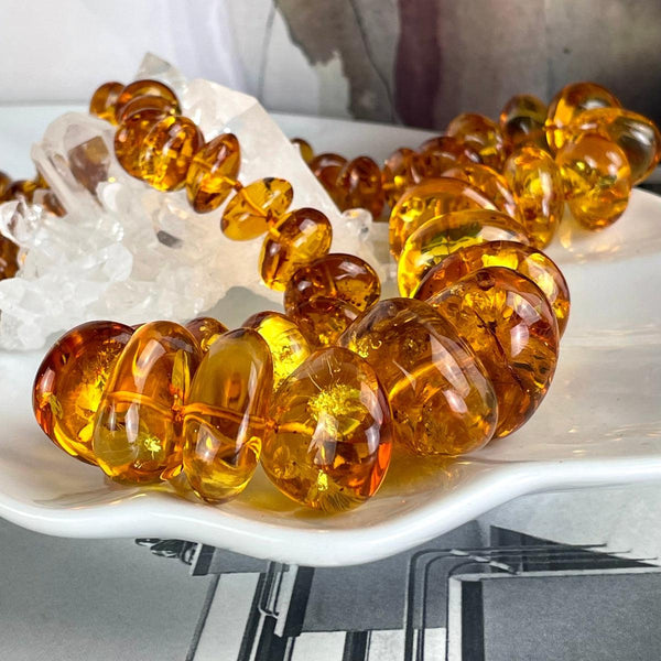 Baltic Amber Bead Necklace – The Empress Wolf