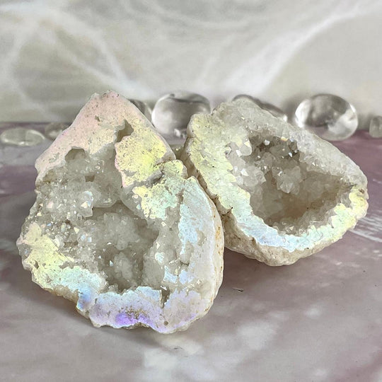Angel Aura Quartz Geodes