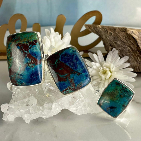 Shattuckite Rectangle Ring