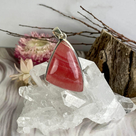 Rhodochrosite Freeform Pendant
