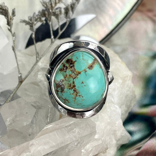 Turquoise Teardrop Ring By Lauren Harris