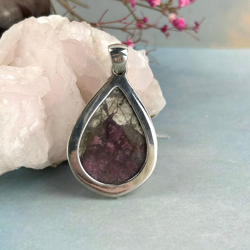 Cobalt Calcite Sterling Silver Pendant