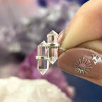 Clear Quartz Crystal Bar Earrings