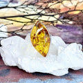 Flame Shape Amber Ring