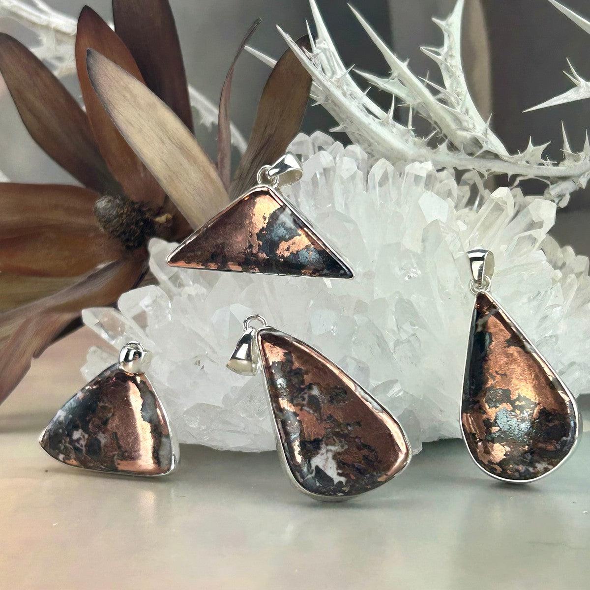 Copper On Matrix Assorted Shape Pendants – The Empress & Wolf