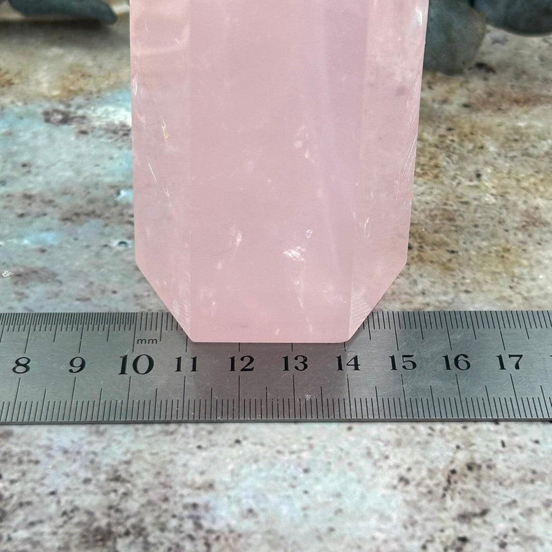 Rose Quartz Faceted Crystal