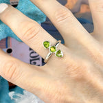 Peridot Three Stone Ring