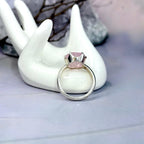 Pink Beryl Silver Ring