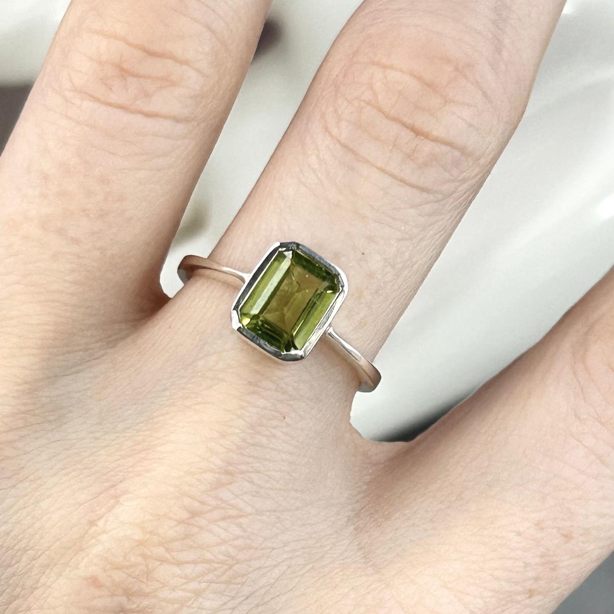 Assorted Gemstone Emerald Cut Ring