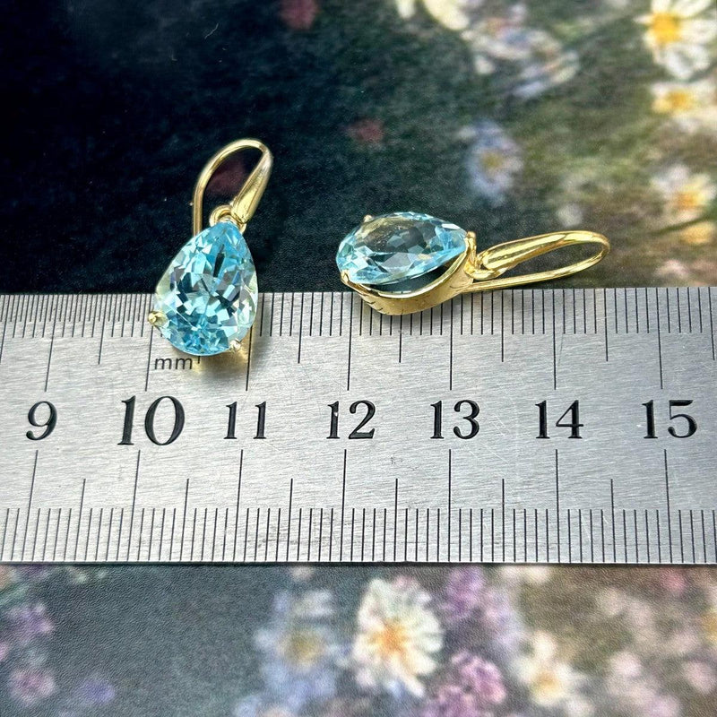 Elegant Blue Topaz Earrings