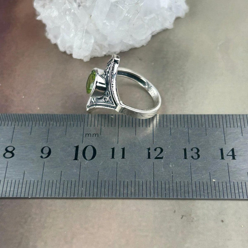 Brilliant Cut Peridot Ring