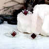 Garnet & Cubic Zirconia Diamond Cut Ring