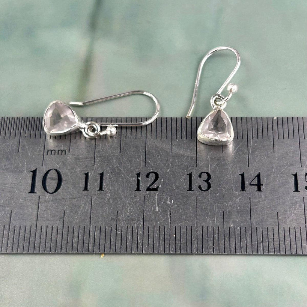 Rose Quartz Small Stackable Earrings