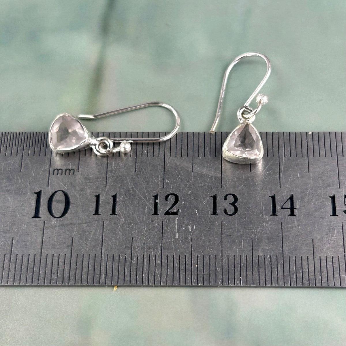 Rose Quartz Small Stackable Earrings