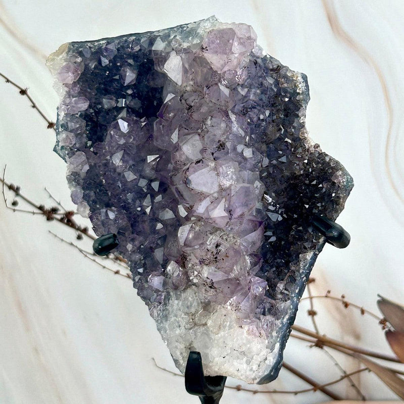 Amethyst Crystal Cluster Slice