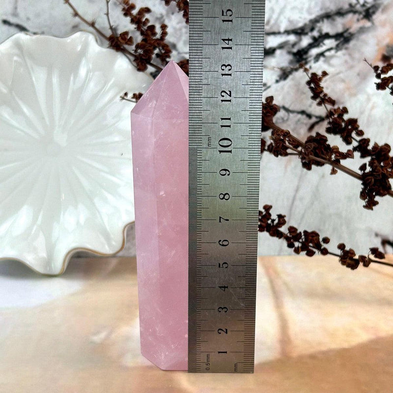 Small Rose Quartz Crystal Tower