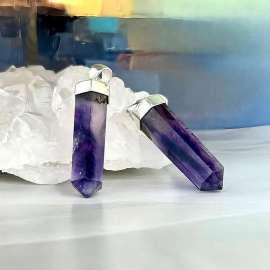 Amethyst & Ametrine Crystal Point Pendants