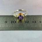 Purple Gemstone Silver Ring