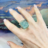 Unpolished Aquamarine Ring