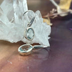 Aquamarine Oval Cut Drop Earrings
