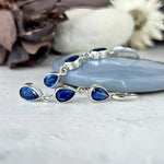 Blue Gemstone Drop Earrings