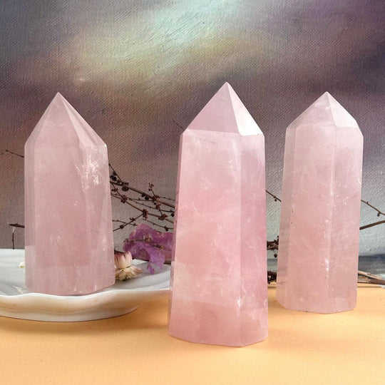 Rose Quartz Crystal Points 13cm -  14.5cm