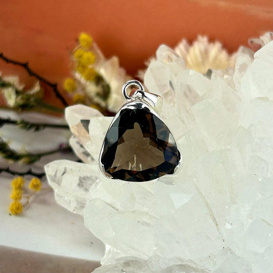 Smokey Quartz Trillion Cut Pendant