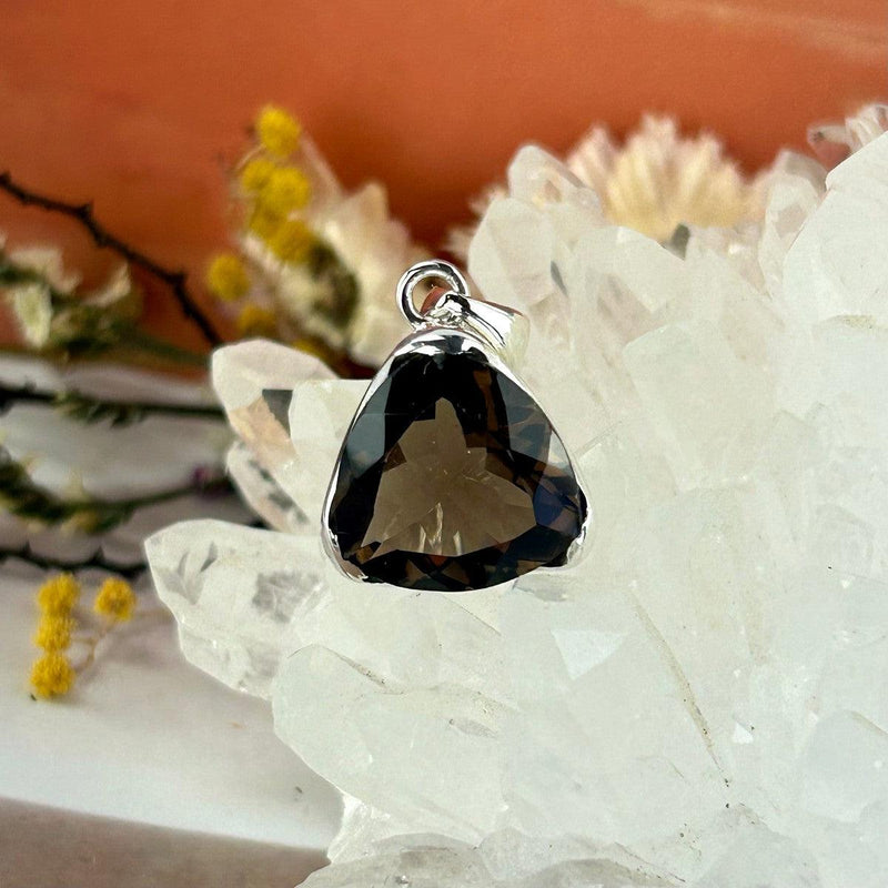 Smokey Quartz Silver Pendant