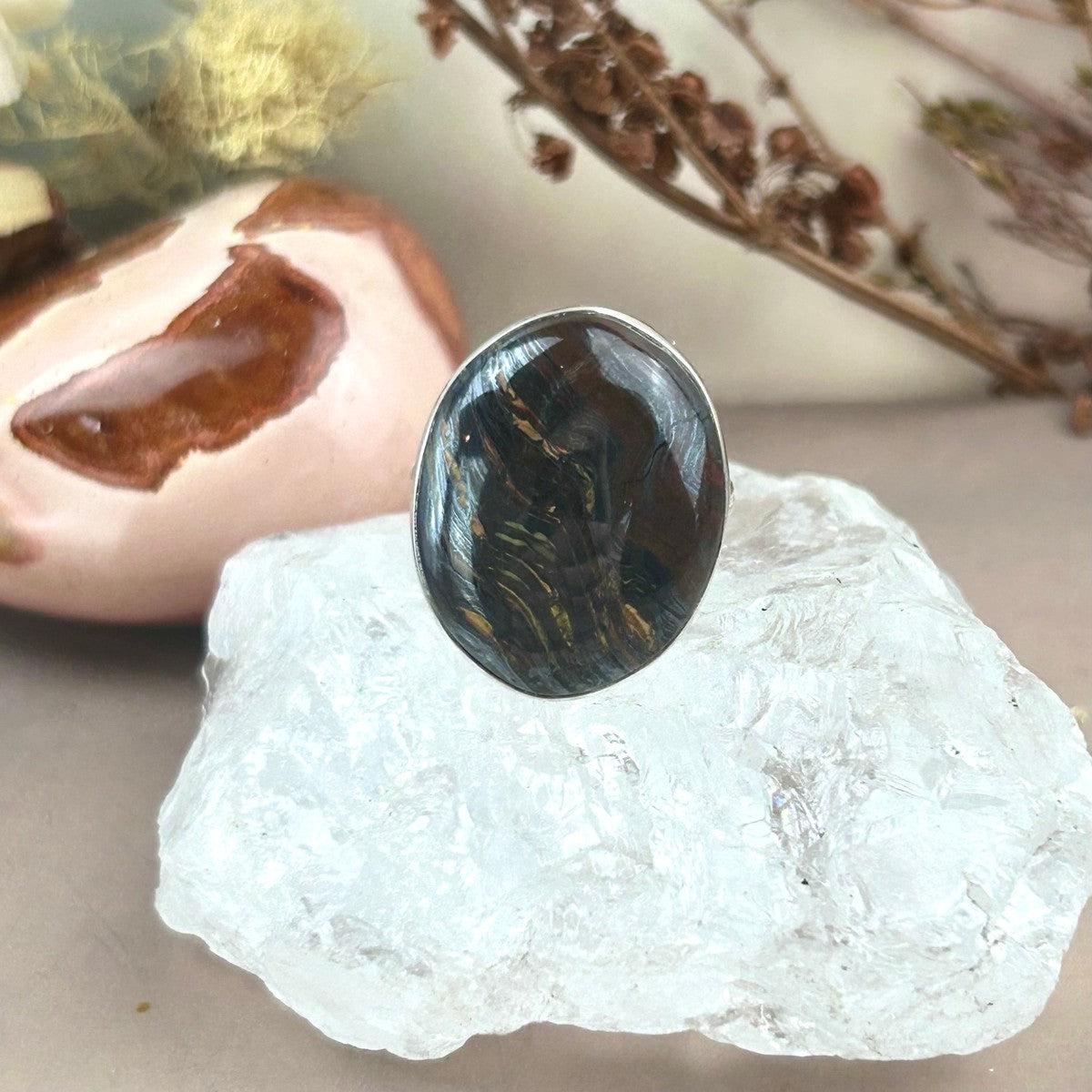 Oval Tiger Iron Ring