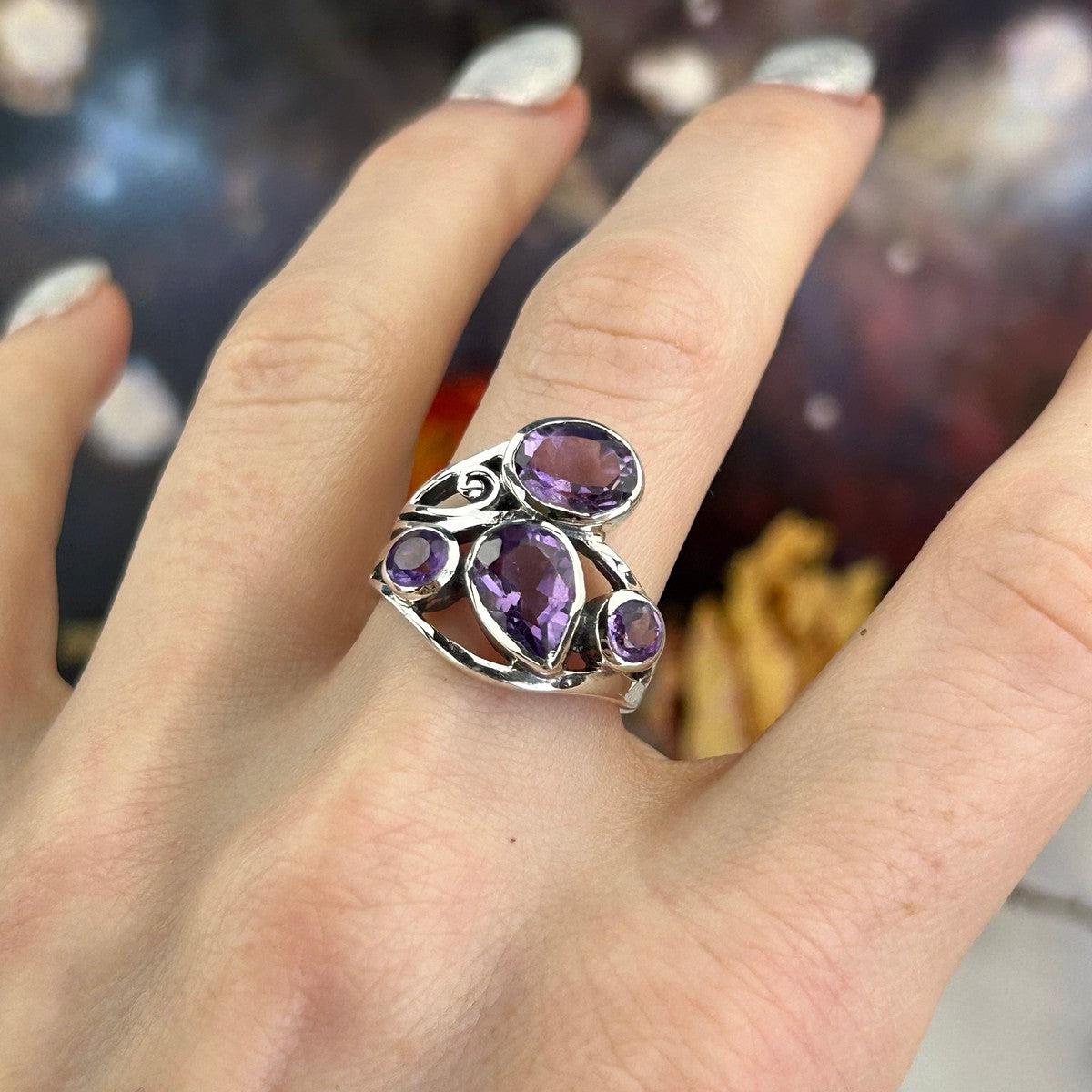 Amethyst Bold Design Ring