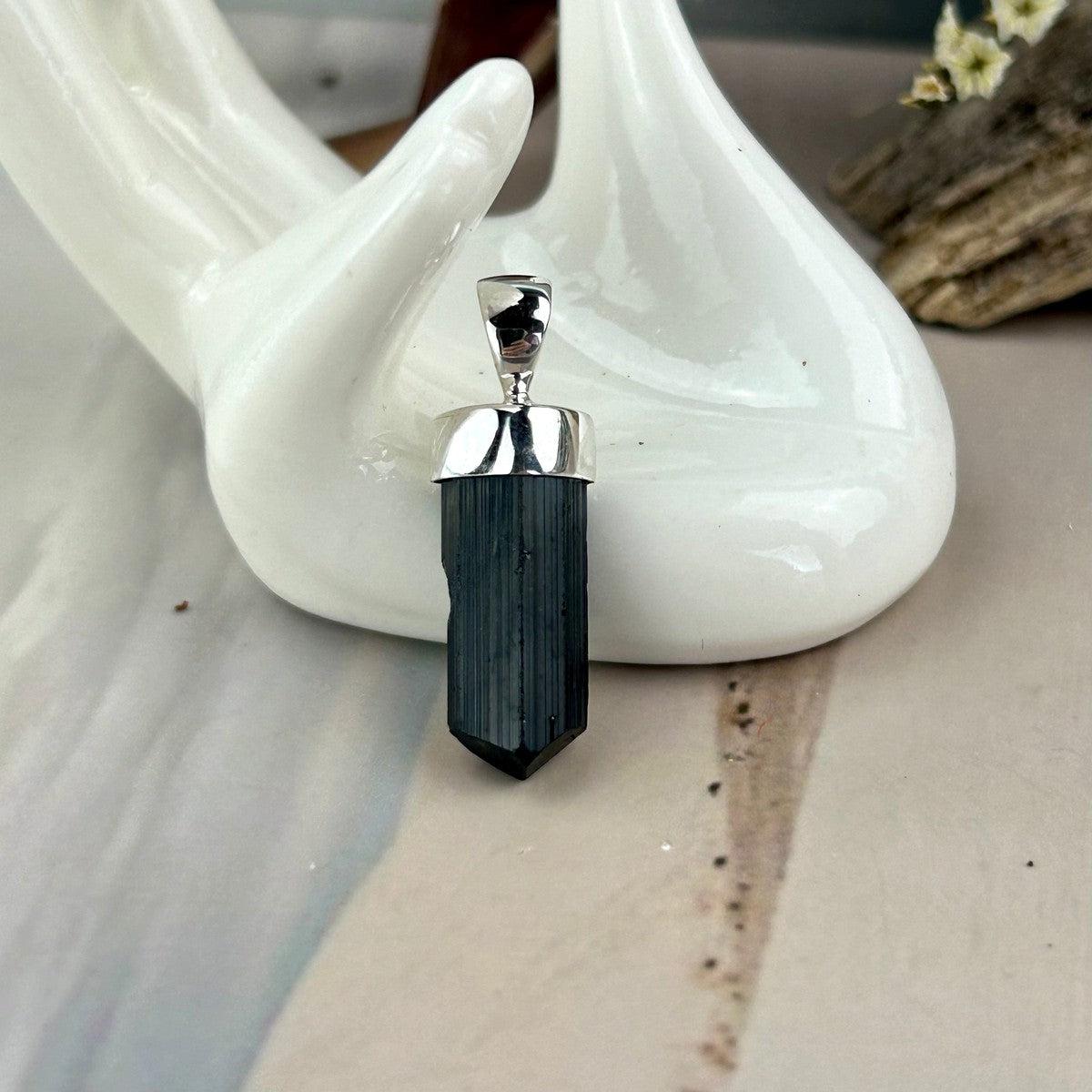 Black Tourmaline Crystal Point