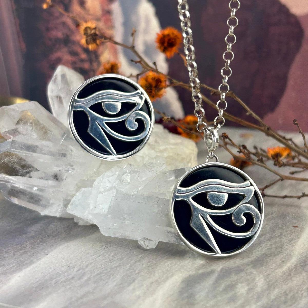 Black Onyx Eye Of Horus Pendant