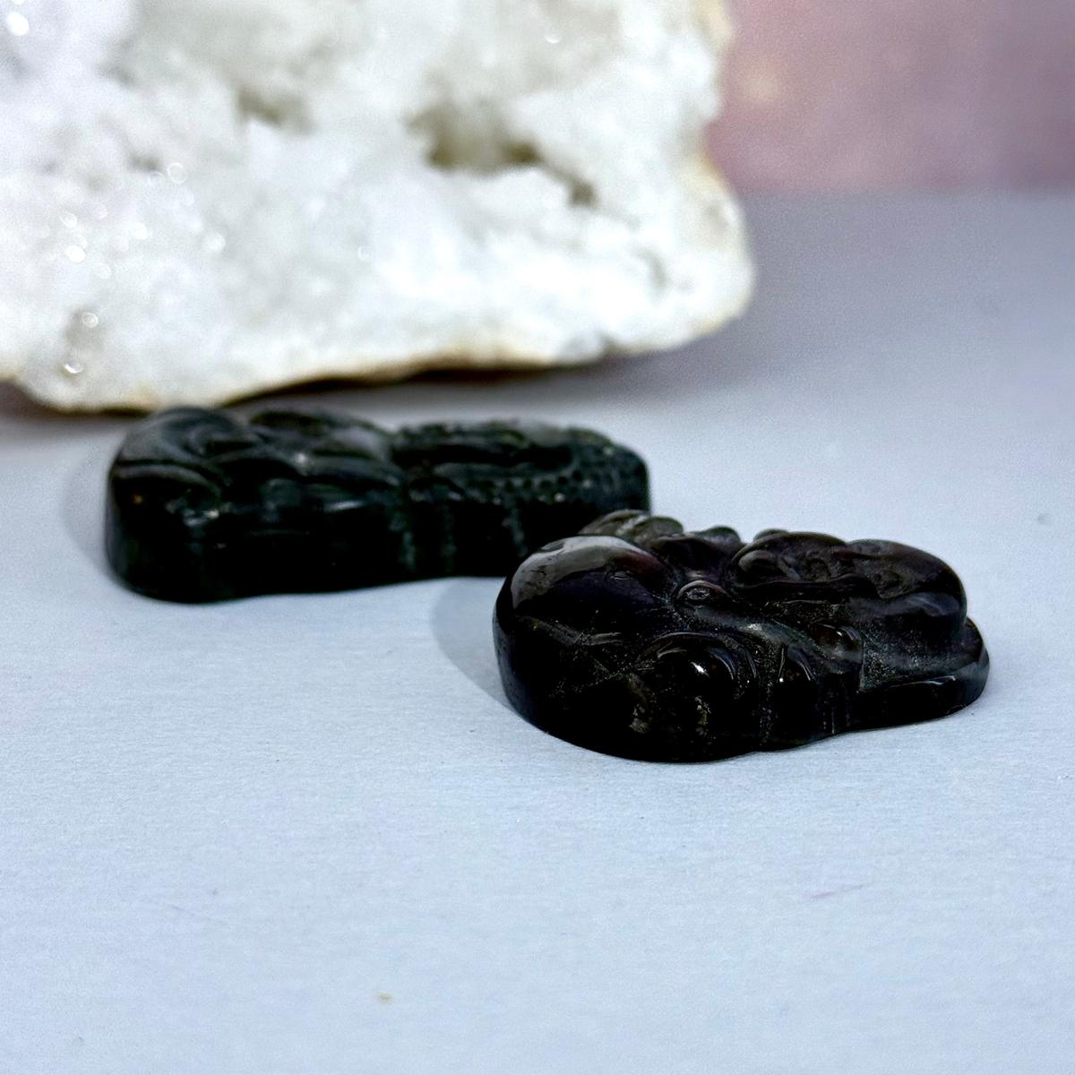 Labradorite Buddha Palm Stone