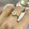 Rainbow Moonstone Gold Ring