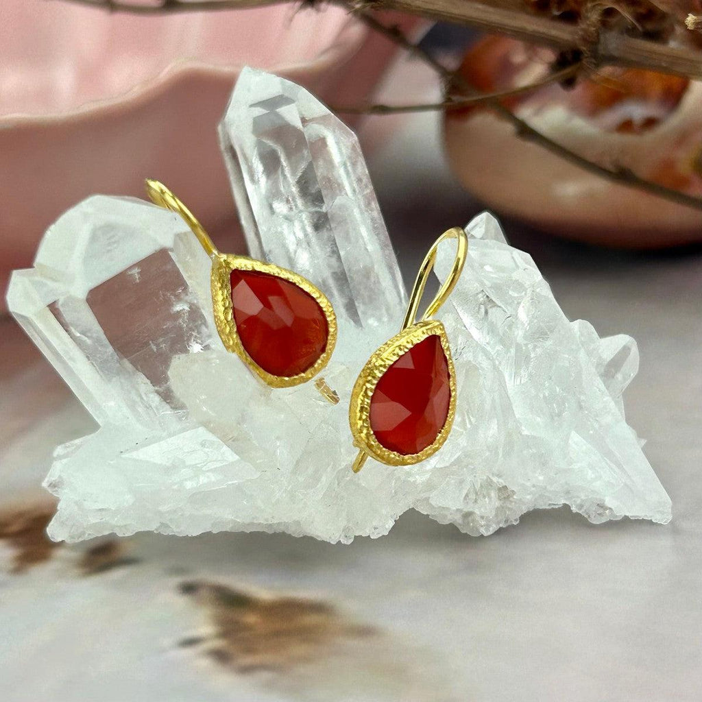 Carnelian Yellow Gold Jewellery