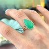 Women's Green Crystal Ring