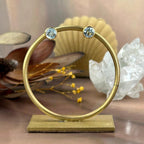 Blue Topaz Gold Earrings
