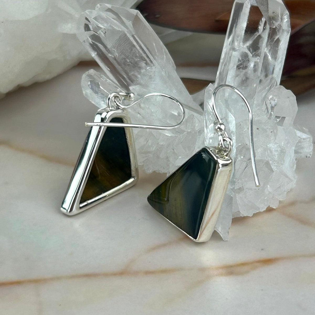 Hawk's Eye Crystal Earrings