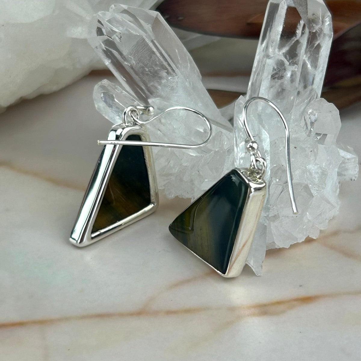 Hawk's Eye Crystal Earrings