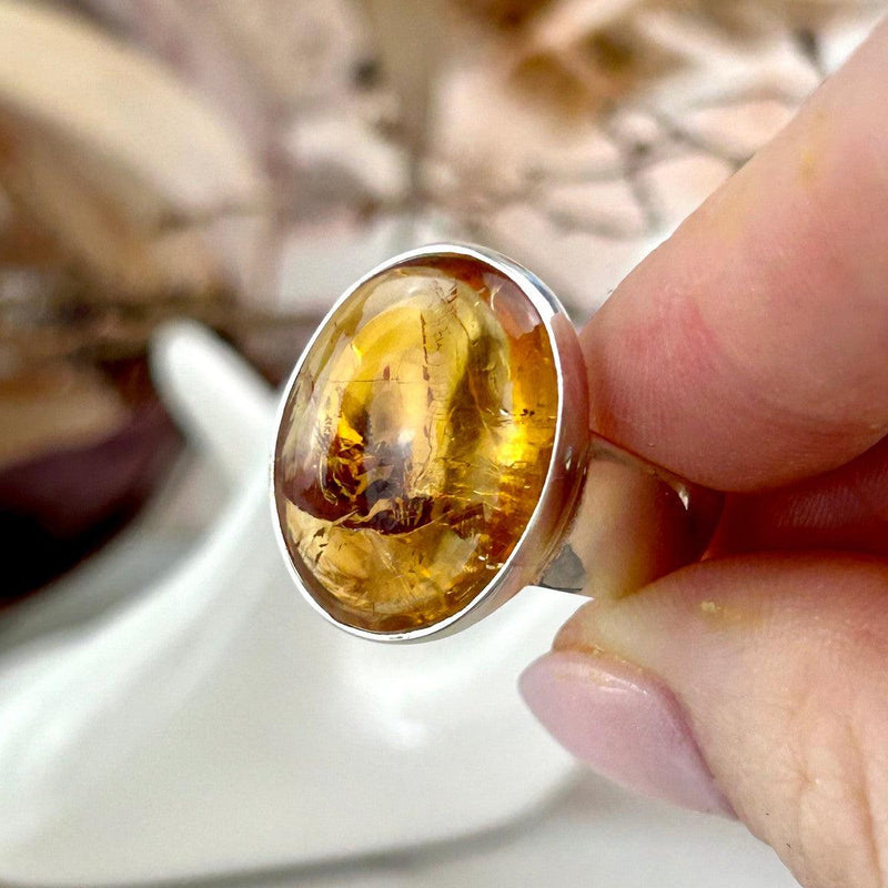 Natural Citrine Sterling Silver Ring