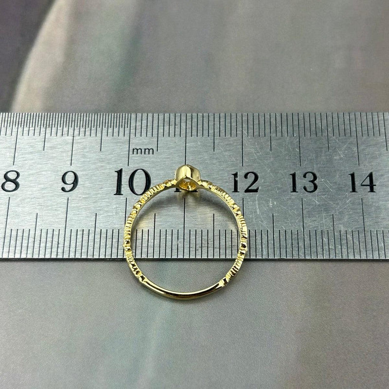 Thin Gold Band Moonstone Ring