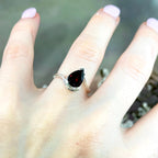Assorted Gemstone Teardrop Cut Wave Ring