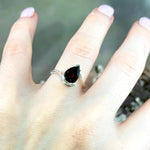 Assorted Gemstone Teardrop Cut Wave Ring