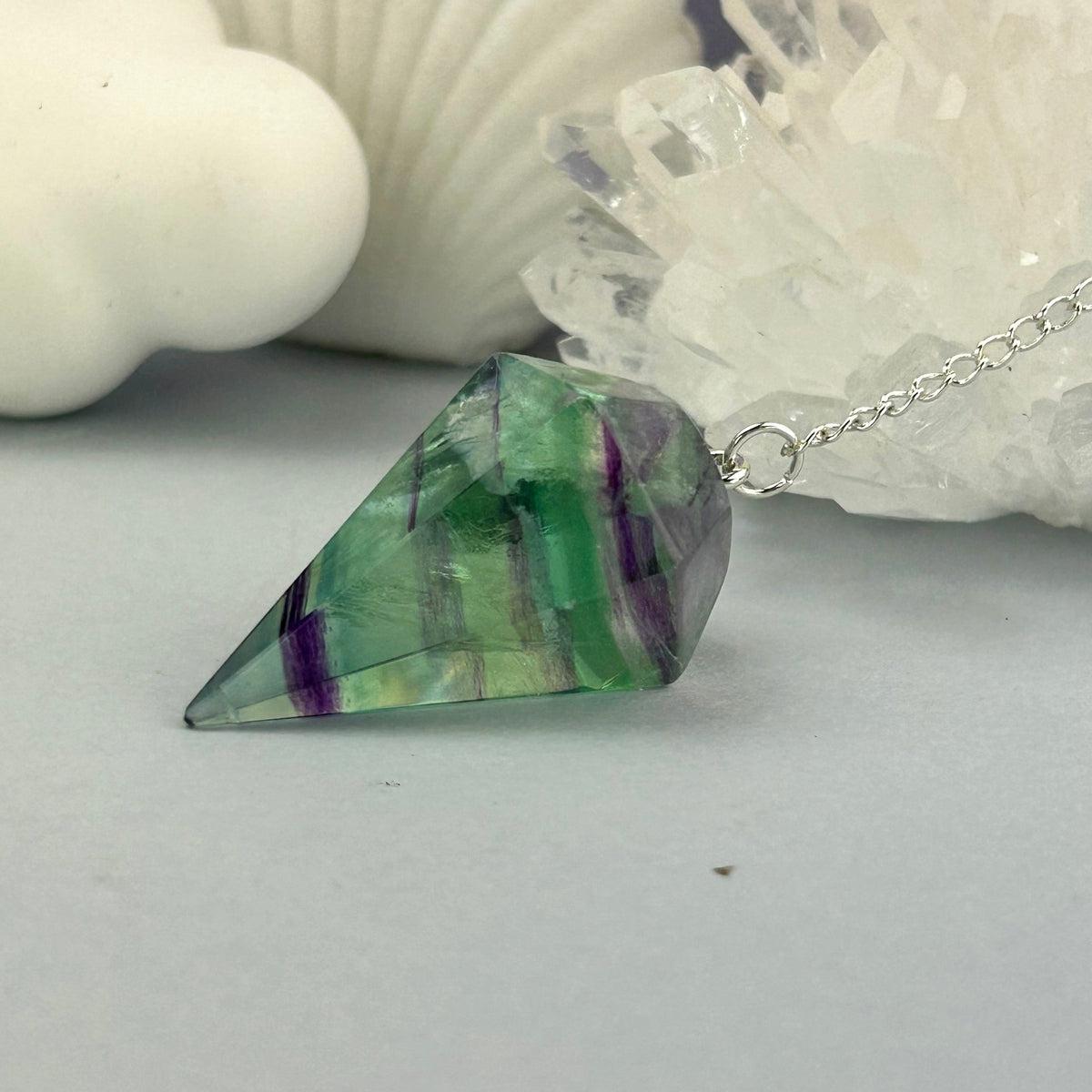 Green And Purple Striped Pendulum